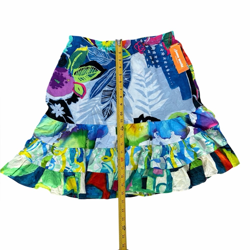 Jams Words Colorful Tiered Floral Skirt - Picture 2 of 12